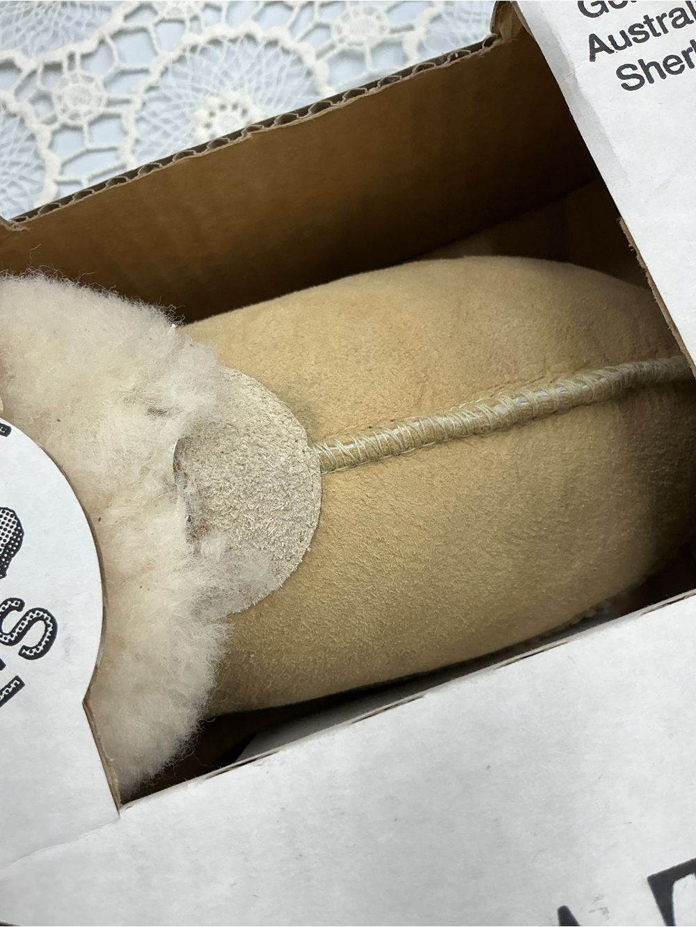 Shearling Slippers - Tan